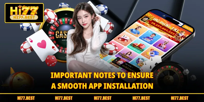 Important notes to ensure a smooth app installation